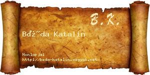 Béda Katalin névjegykártya