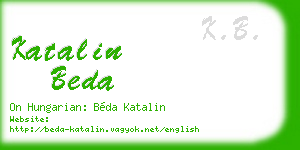 katalin beda business card