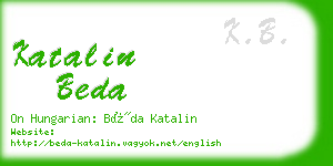 katalin beda business card